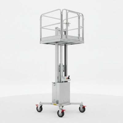 Aluminum One Man Lift Single Person Lift with 4 to 6 Meters Platform Height and 300 Lbs Capacity